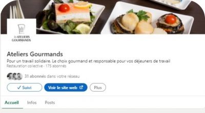LinkedIn | Suivez les actualités des Ateliers Gourmands